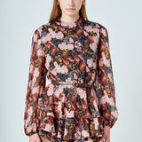Printed Chiffon Miini Romper