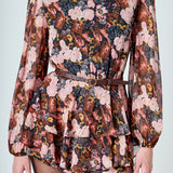 Printed Chiffon Miini Romper