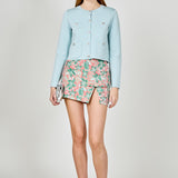 Floral Jacquard Mini Skirt