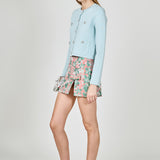 Floral Jacquard Mini Skirt