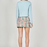 Floral Jacquard Mini Skirt