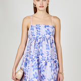 Metallic Foral Jacquard Mini Dress