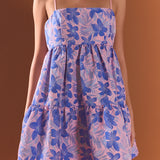 Metallic Foral Jacquard Mini Dress