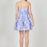 Metallic Foral Jacquard Mini Dress