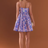 Metallic Foral Jacquard Mini Dress