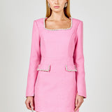 Jewel Encrusted Tweed Mini Dress