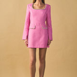 Jewel Encrusted Tweed Mini Dress