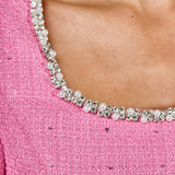 Jewel Encrusted Tweed Mini Dress