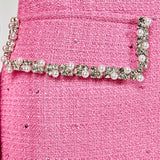 Jewel Encrusted Tweed Mini Dress