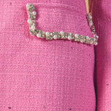 Jewel Encrusted Tweed Mini Dress