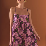 Floral Jacquard Mini Dress