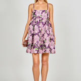 Floral Jacquard Mini Dress
