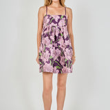 Floral Jacquard Mini Dress