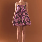 floral jacquard mini dress Floral Jacquard Mini Dress L