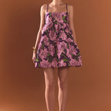 Floral Jacquard Mini Dress