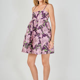Floral Jacquard Mini Dress
