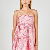 Metallic Jacquard Mini Dress