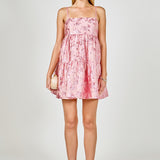 Metallic Jacquard Mini Dress