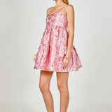 Metallic Jacquard Mini Dress