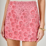 Floral sequins mini Skirt