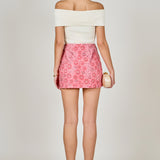 Floral sequins mini Skirt