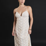 Spaghetti Strap Lace Midi Dress