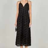 Spaghetti Strap Lace Midi Dress
