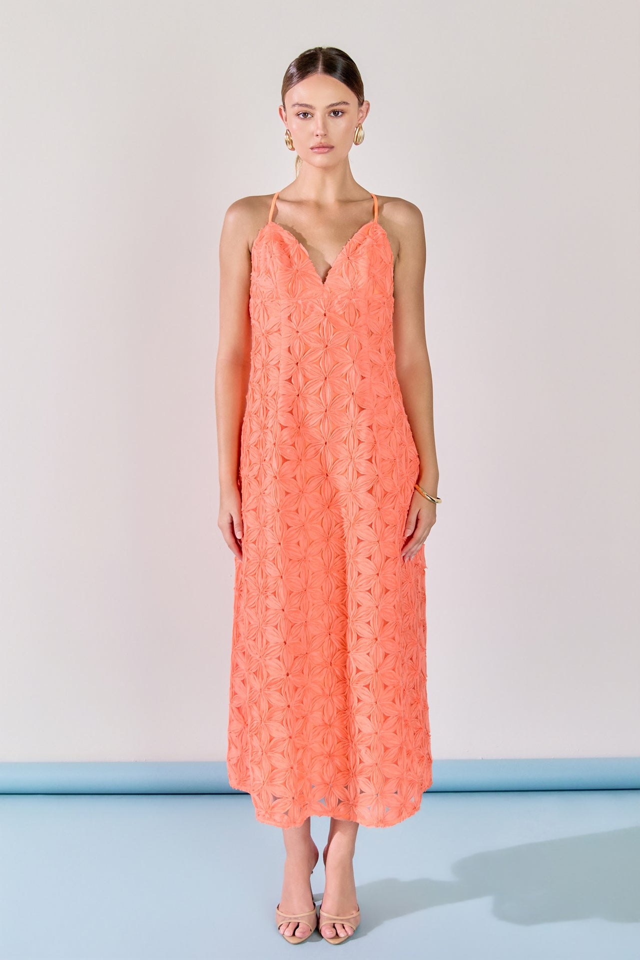 Endless Rose Women's Lace Spaghetti Strap Maxi Dress