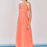 Spaghetti Strap Lace Midi Dress