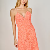 Spaghetti Strap Lace Midi Dress