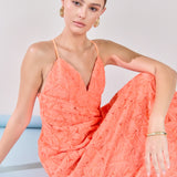Spaghetti Strap Lace Midi Dress