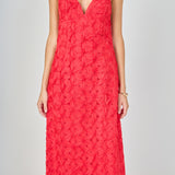 Spaghetti Strap Lace Midi Dress