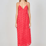 Spaghetti Strap Lace Midi Dress