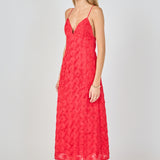 Spaghetti Strap Lace Midi Dress