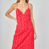 Spaghetti Strap Lace Midi Dress