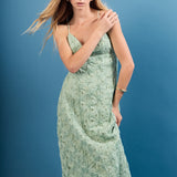 Spaghetti Strap Lace Midi Dress