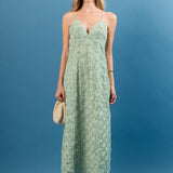 Spaghetti Strap Lace Midi Dress
