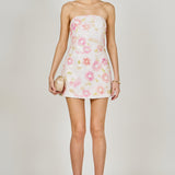 Floral Sequin Lace Mini Dress