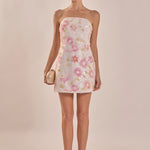 Floral Sequined Lace Mini Dress Endless Rose Floral Sequined Lace Mini Dress Endless Rose