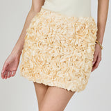 3D Rose Mini Skirt