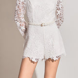 High Neck Lace Romper