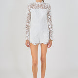 High Neck Lace Romper