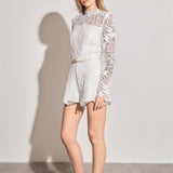 High Neck Lace Romper