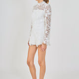 High Neck Lace Romper