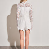 High Neck Lace Romper