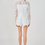 High Neck Lace Romper