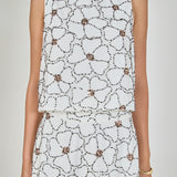 Floral Beaded Sleeveless Top