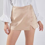 Satin Asymmetric Skort