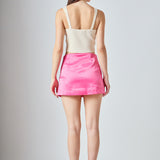 Satin Asymmetric Skort
