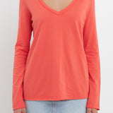 Classic Long Sleeve V Neck Tee